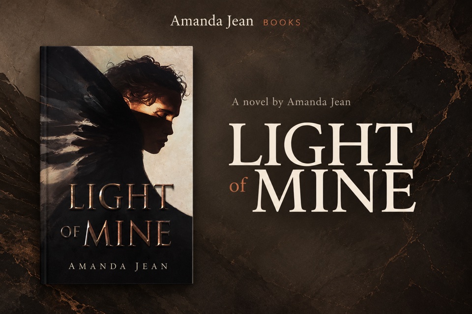 Illustrated preview of Amanda Jean Books featuring Light Of Mine in a warm, dark literary design